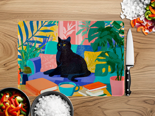 Artistic Retro Cat Cutting Board