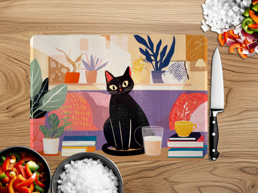 Artistic Cat Chopping Board