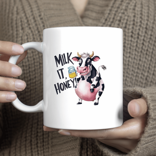 Milk It Honey Cow Coffee Mug