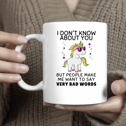 Funny Sarcastic Colourful Unicorn Coffee Mug