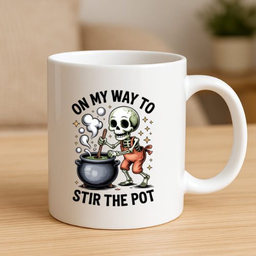On My Way To Stir The Pot Halloween Mug