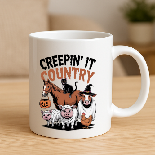 Creepin' It Country Halloween Mug