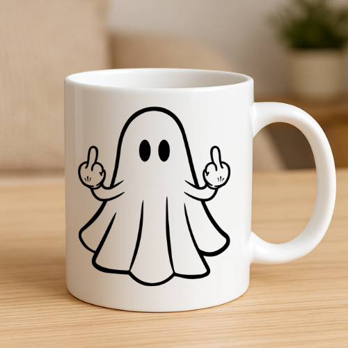 Rude Ghost Halloween Mug