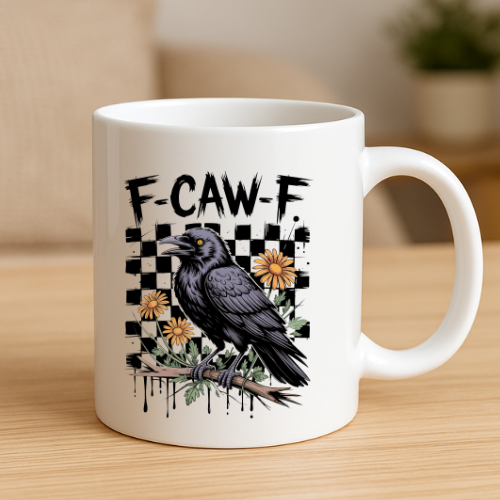 F-Caw-F Crow Halloween Mug