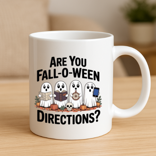 Fall-o-ween Directions Halloween Mug