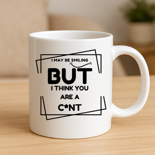 I May Be Smiling Funny Mug