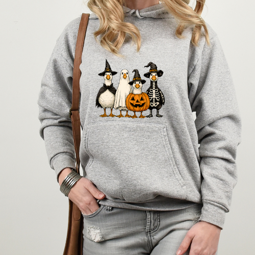 Ladies Halloween Adult Hoodies - Spooky Geese