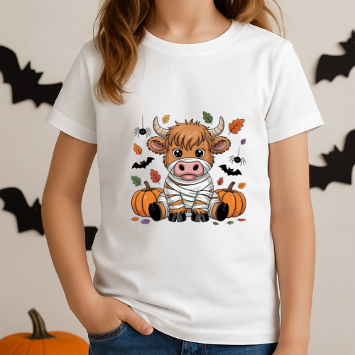 Mummy Highland Cow Face T-Shirt