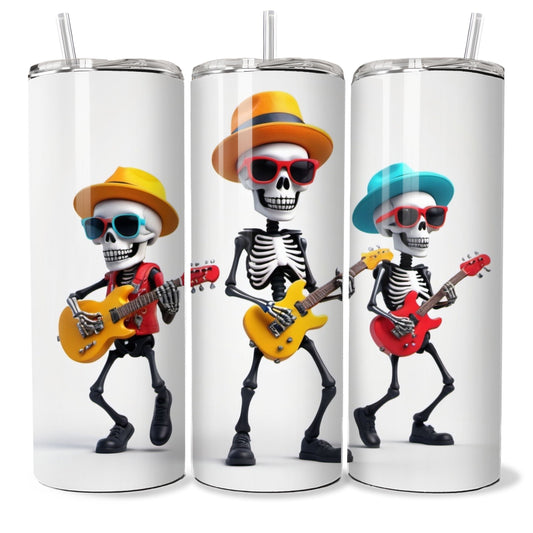 Rock N Roll Skeletons Music Tumbler