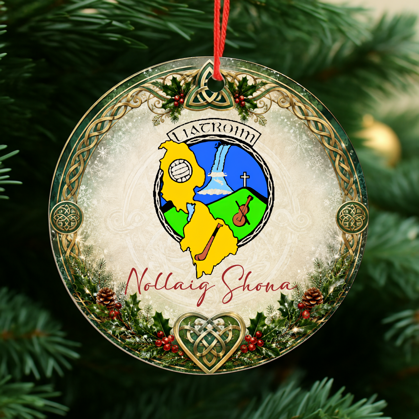 GAA County Leitrim Christmas Bauble | Irish GAA Decoration