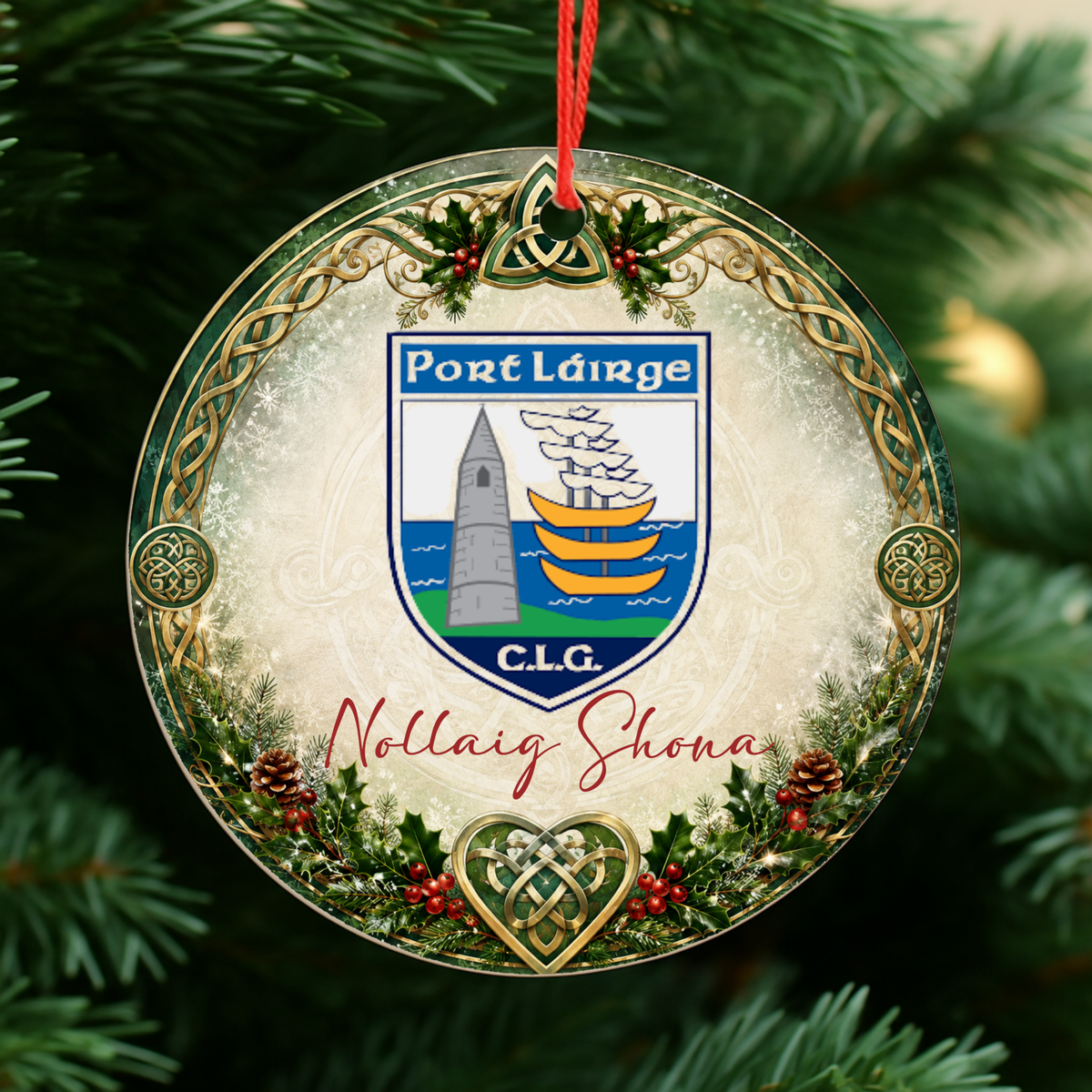 GAA County Waterford Christmas Bauble | Irish GAA Decoration
