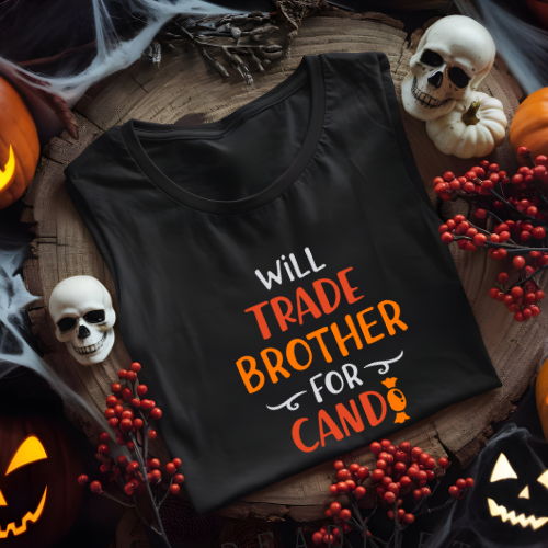 Will Trade Brother For Candy Kids Halloween T-Shirt