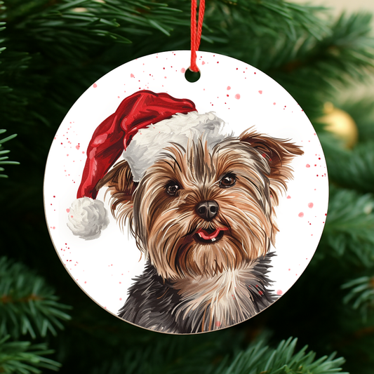 Yorkshire Terrier Dog Christmas Bauble
